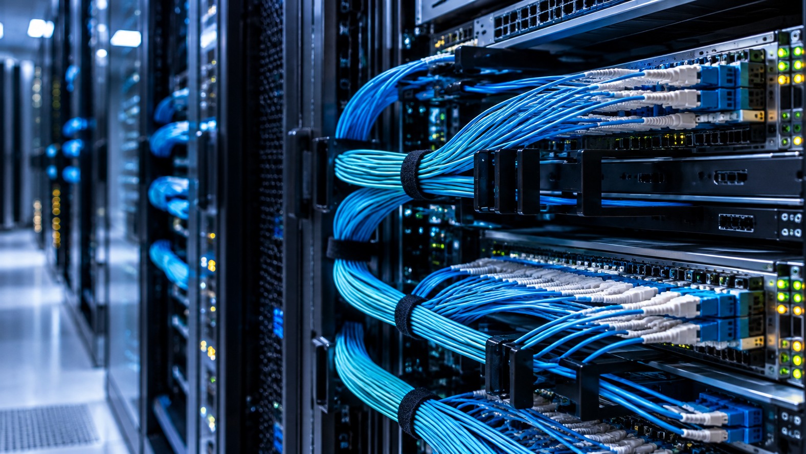 Fibre optic connections in network equipment