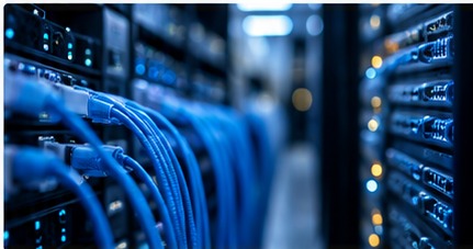 Network equipment and fibre connections in a data centre